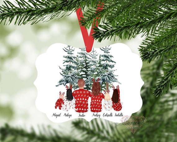 Personalized Family Christmas Ornament  Family Portrait