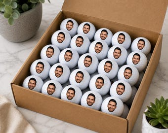 Bulk Custom Golf Balls with Photo, Personalized Face Logo or Monogram Golf Ball, Wedding Favor