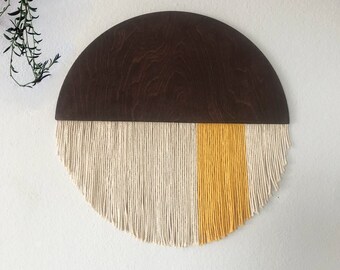 Semi Circle Wood Macrame