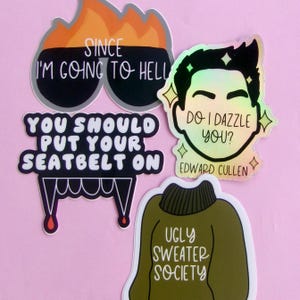 Edward Cullen Quote Sticker: Waterproof Vinyl Laptop Decal