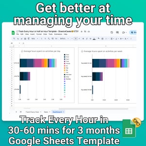 Urenregistratie-tracker: houd elk uur bij in 30 of 60 minuten Google Spreadsheets-tracker | Tijdmanagementsjabloon | Tijdregistratie [INSTANT DOWNLOAD]
