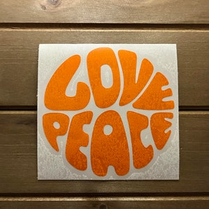 Peace and Love Sticker / Car Sticker / Laptop Sticker / Car Decal / Bumper Sticker