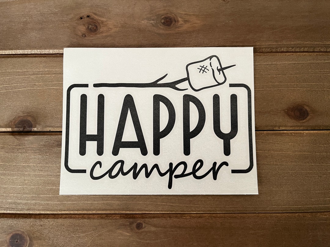 Happy Camper Vinyl Decal | Outdoors | Nature | Camping - Etsy
