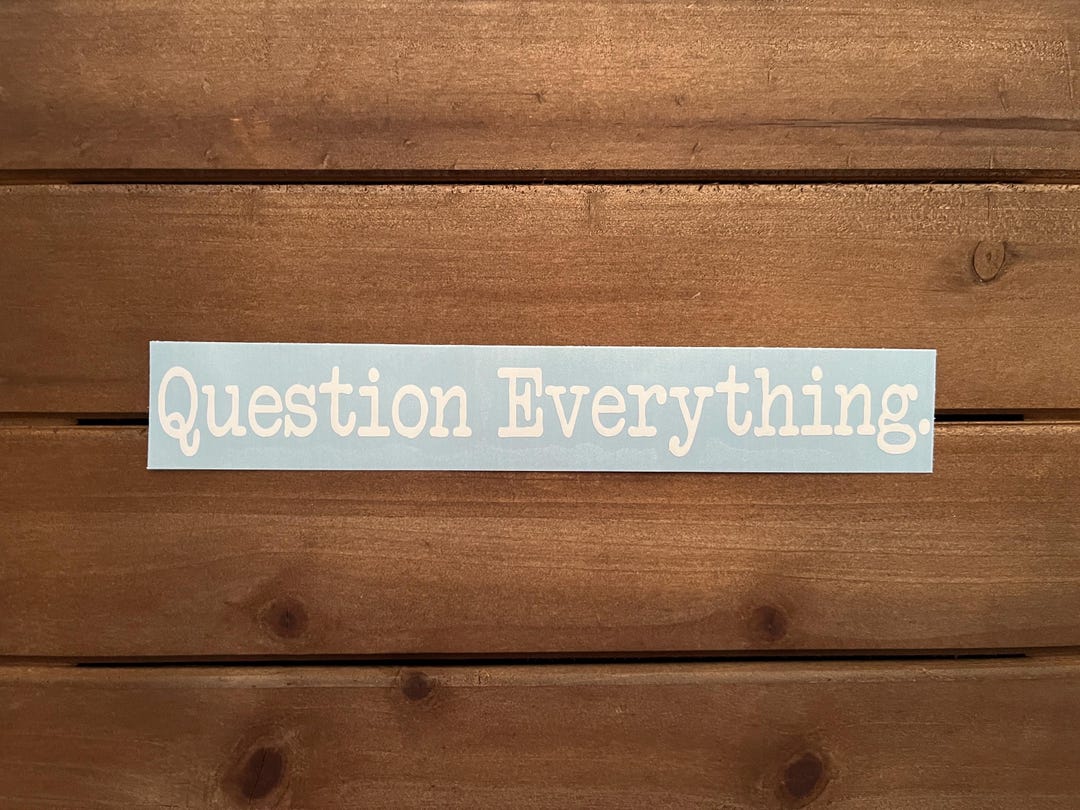 Question Everything Pin Question Everything Decal | Car Sticker | Laptop Sticker | Free Thinker ...