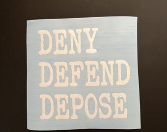 Deny Defend Depose Vinyl Decal - Etsy