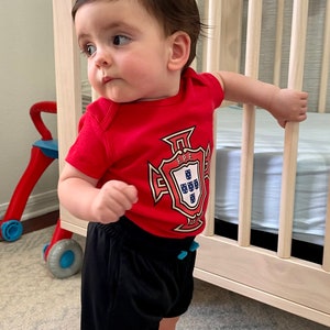 Portugal Baby Body Outfit, portugiesische Kleidung für Kinder, portugiesischer Bodysuit National Portugal Team, Säuglingsbekleidung