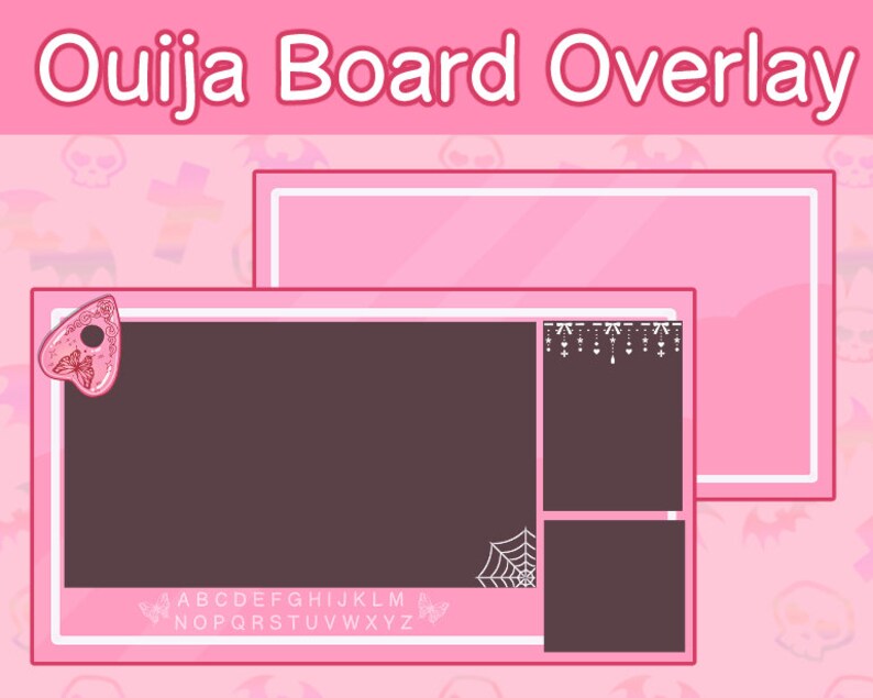 Halloween Pink Ouija Board Twitch Overlay Package