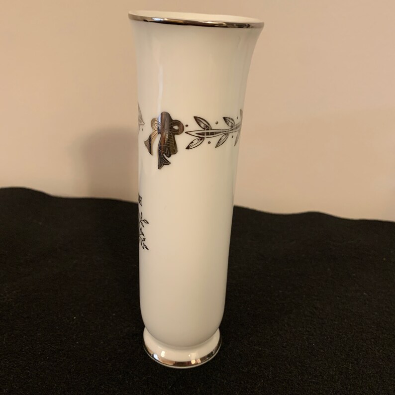 25th Wedding Anniversary Bud Vase by Lefton China Etsy