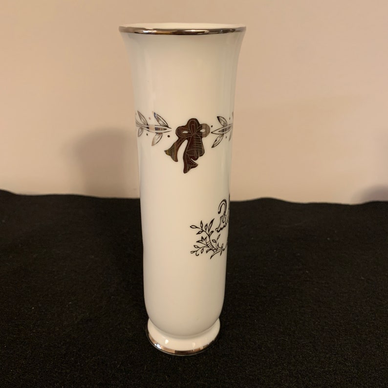 25th Wedding Anniversary Bud Vase by Lefton China Etsy