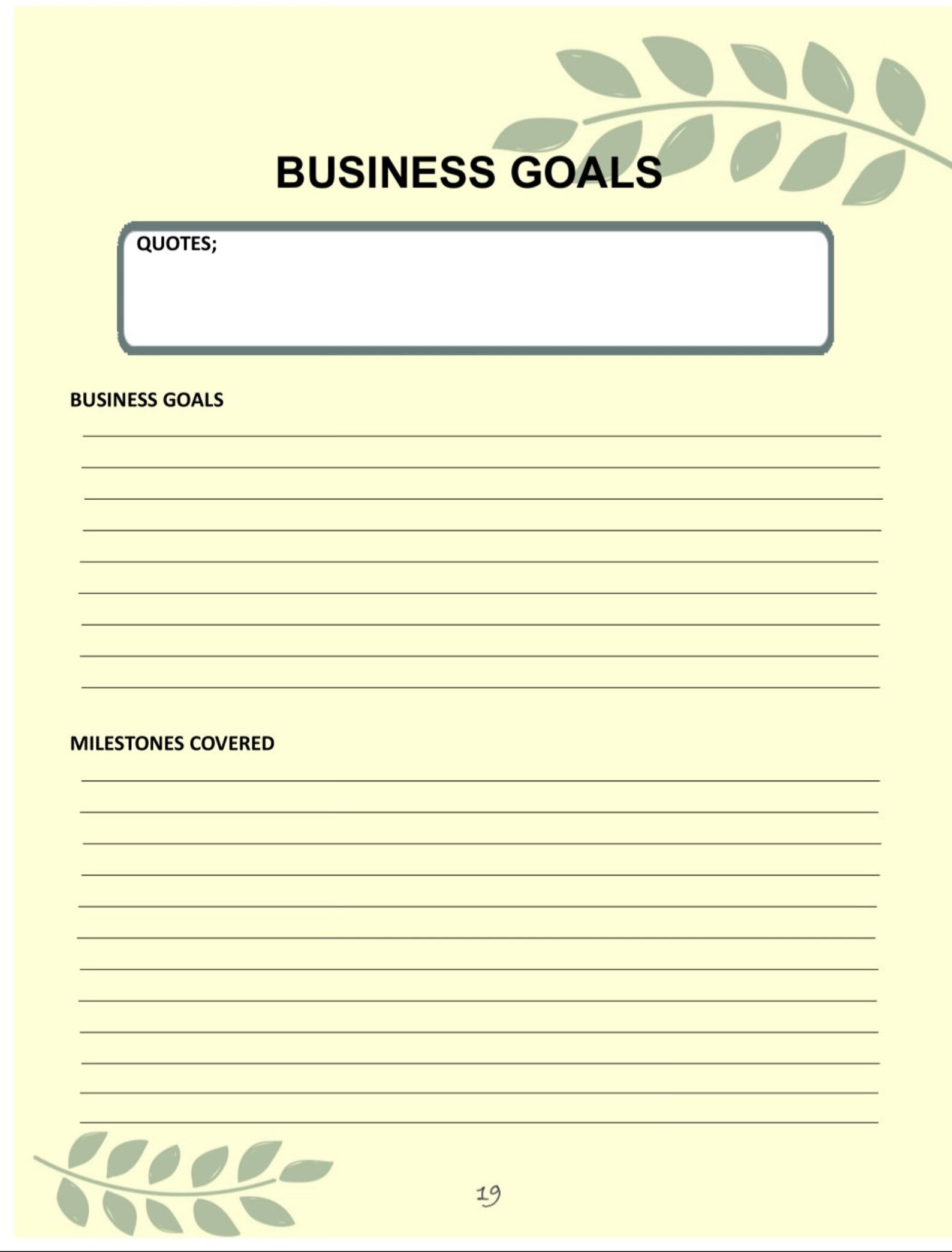 Business plan workbook pdf/ instant Download/ Etsy