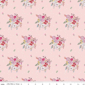 Idyllic By Minki Kim for Riley Blake Designs , Bouquets Pink Cotton Fabric, C9882, 100% cotton Fabric 1/2 Yard Per Order