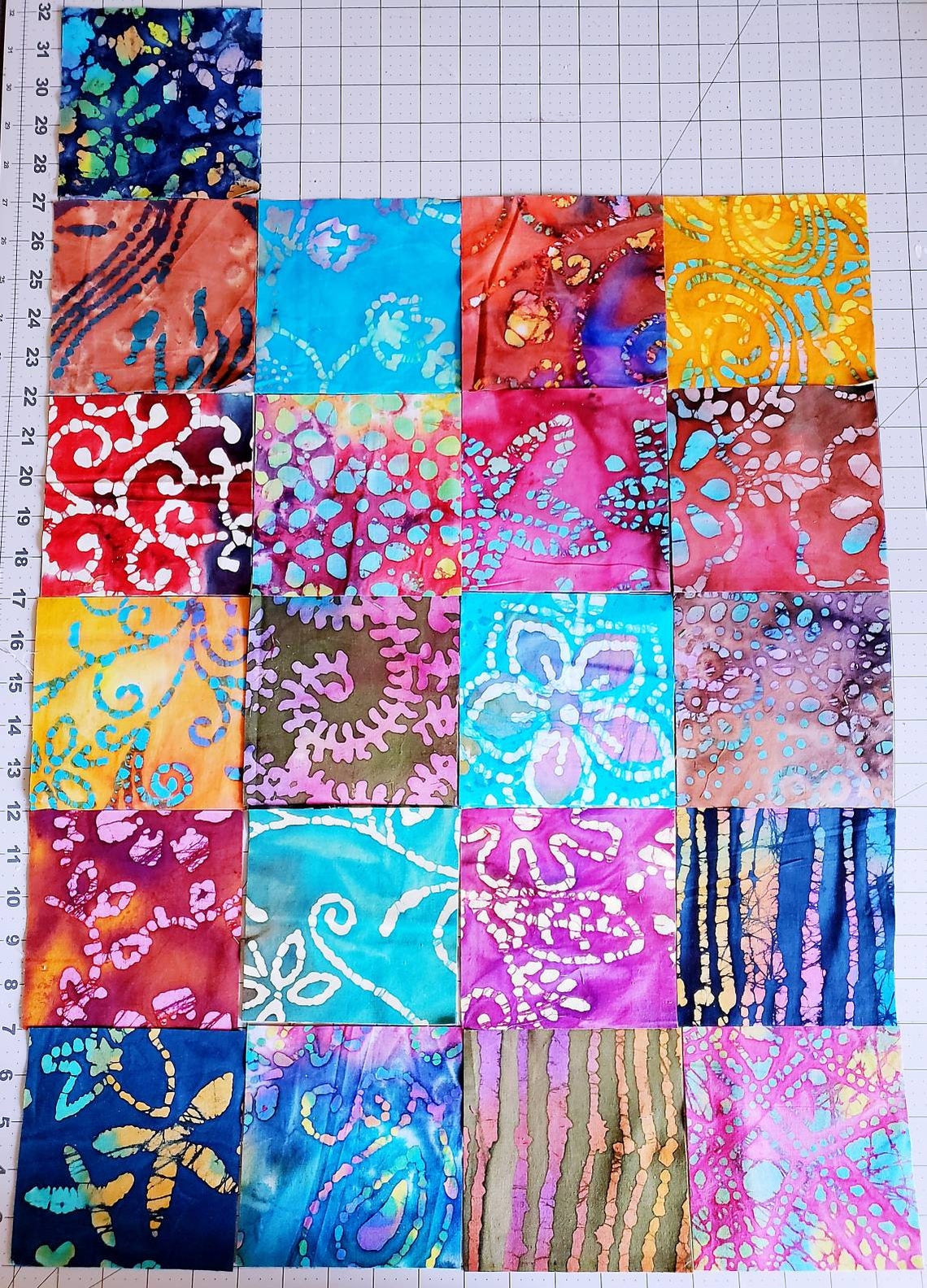 Batik Charm Pack 42pcs 5in Precut Squares bundle Quilting Etsy