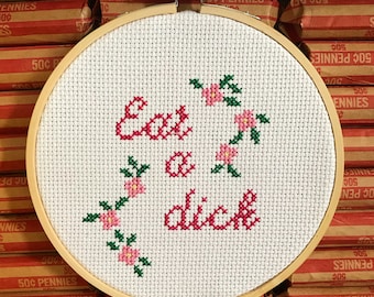 Ät en kuk PDF korsstygnsmönster