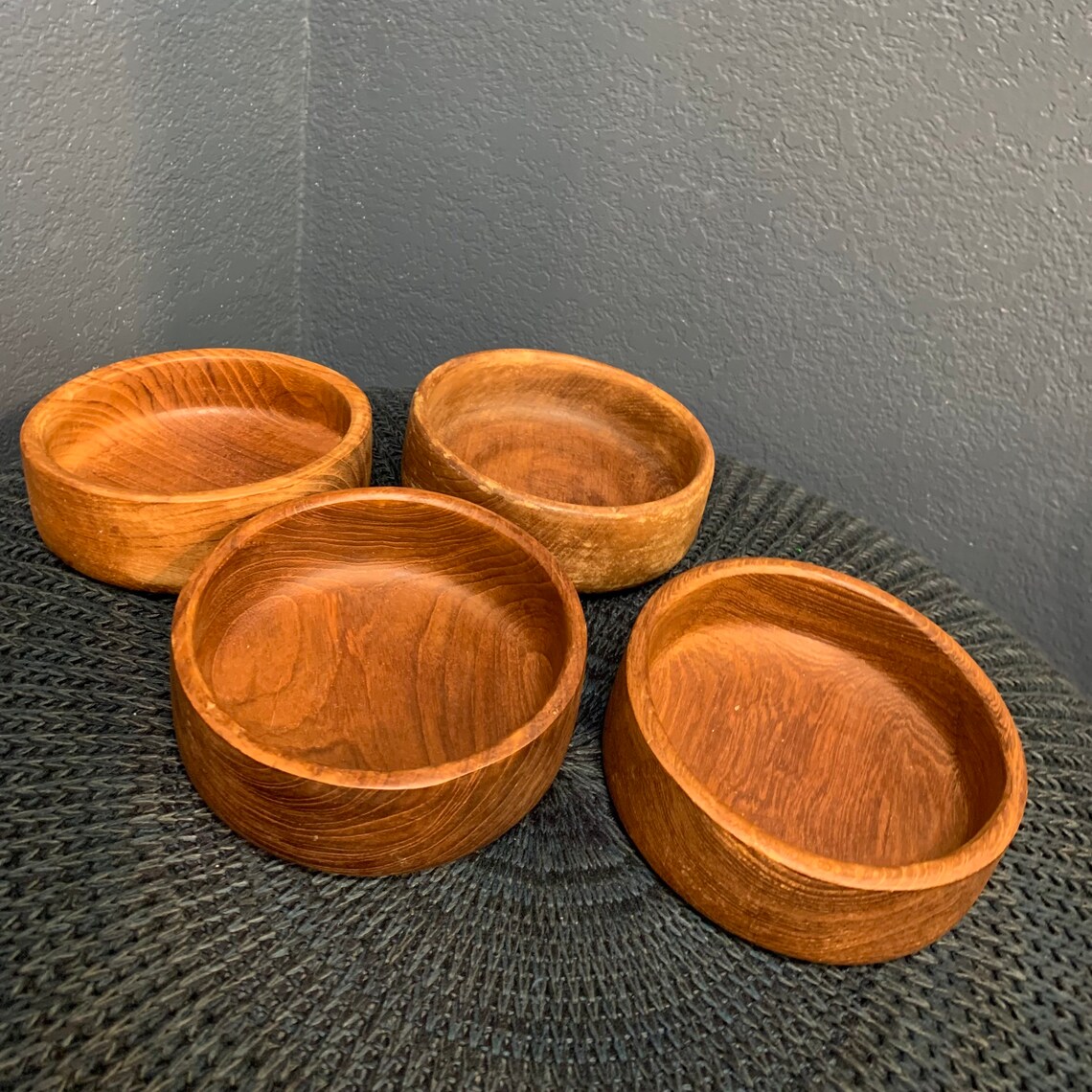 Beautiful Genuine Teak Wood Bowls Made In Thailand Etsy