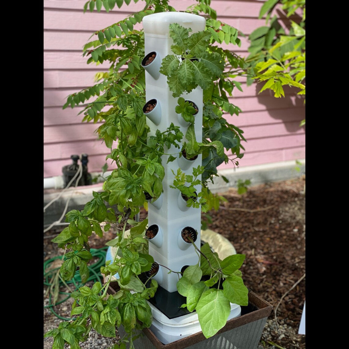 Vertical Hydroponic Garden Tower System Indoor Outdoor Home Etsy
