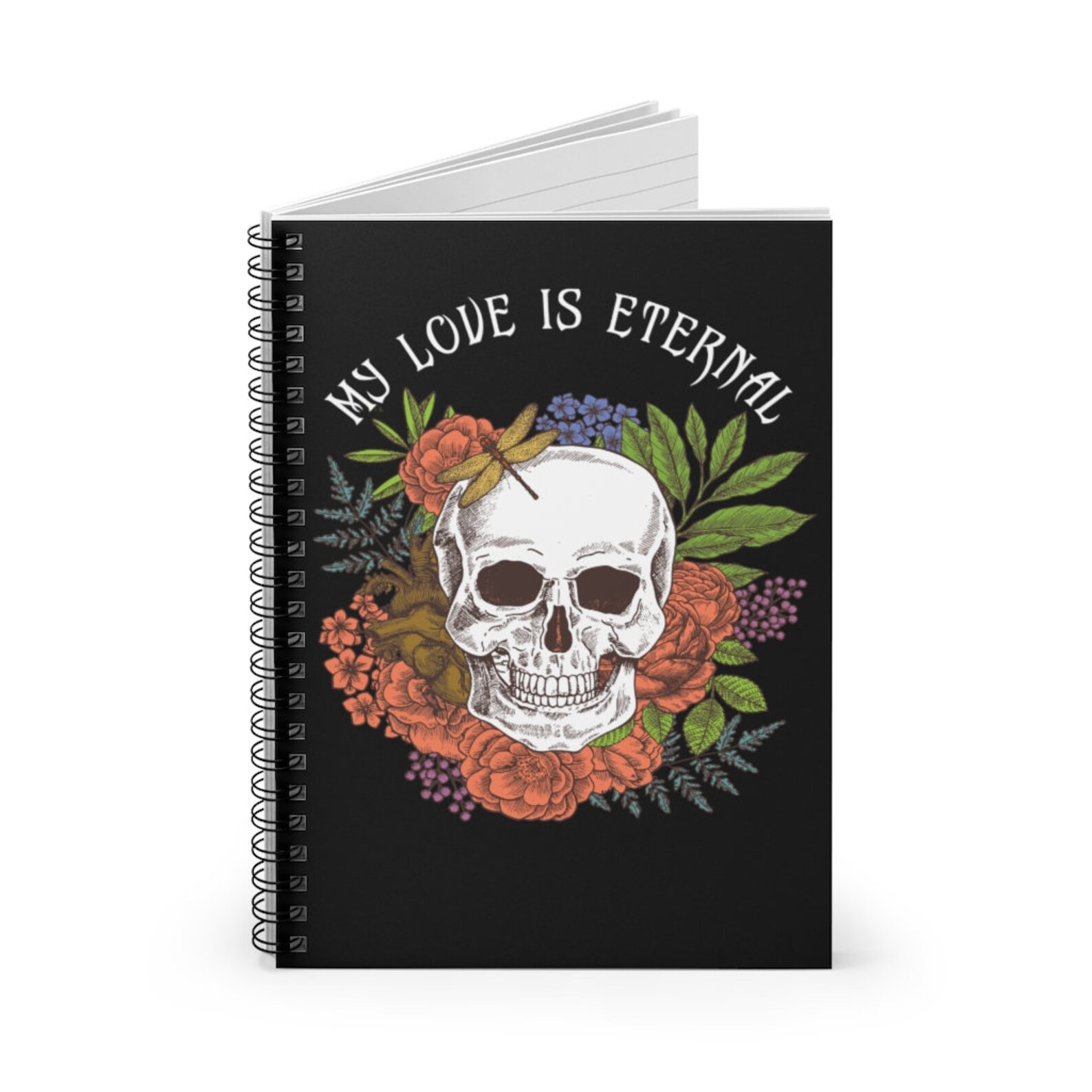 Goth Journal Skull Notebook Goth Notebook Skull Journal Etsy