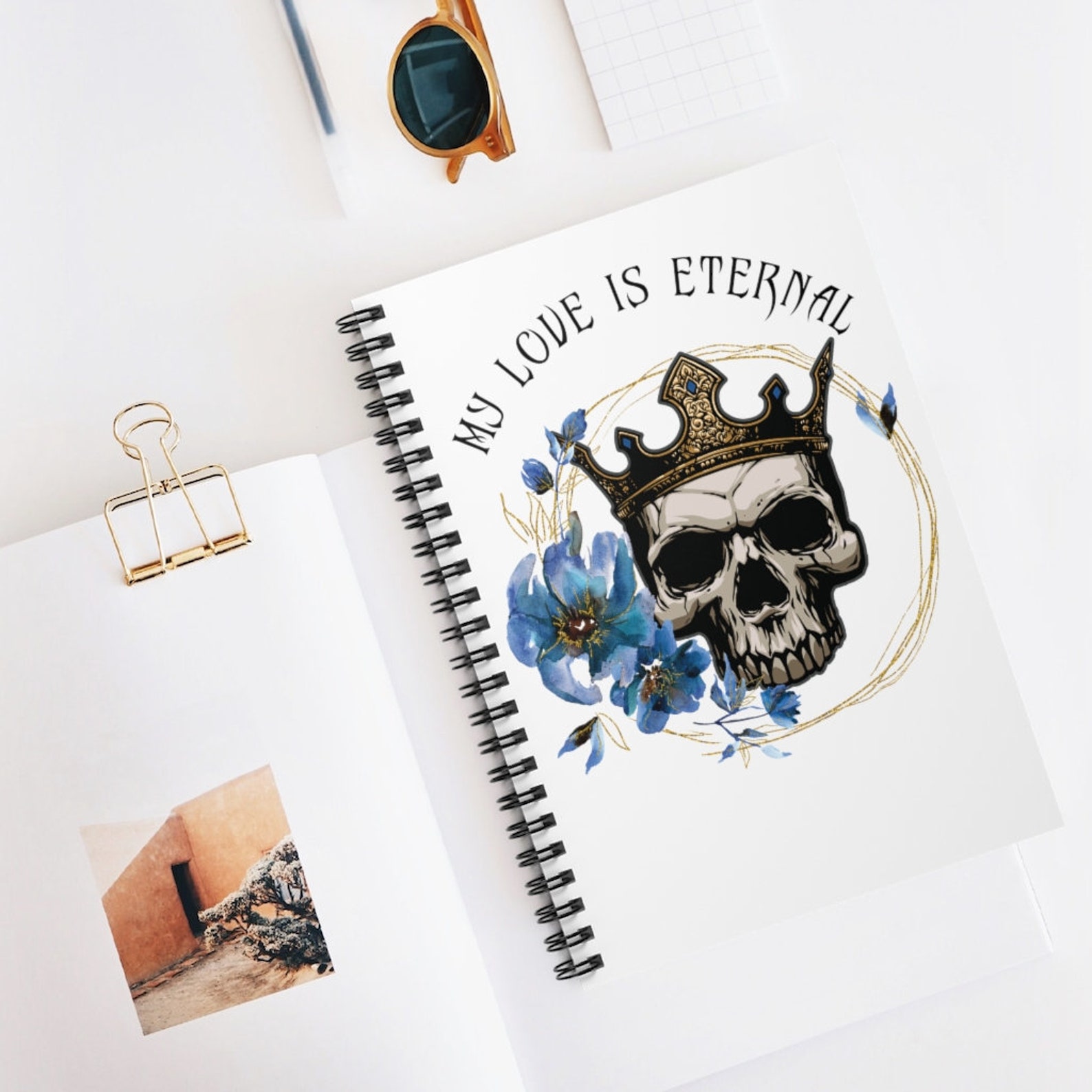 Goth Journal Skull Notebook Goth Notebook Skull Journal Etsy