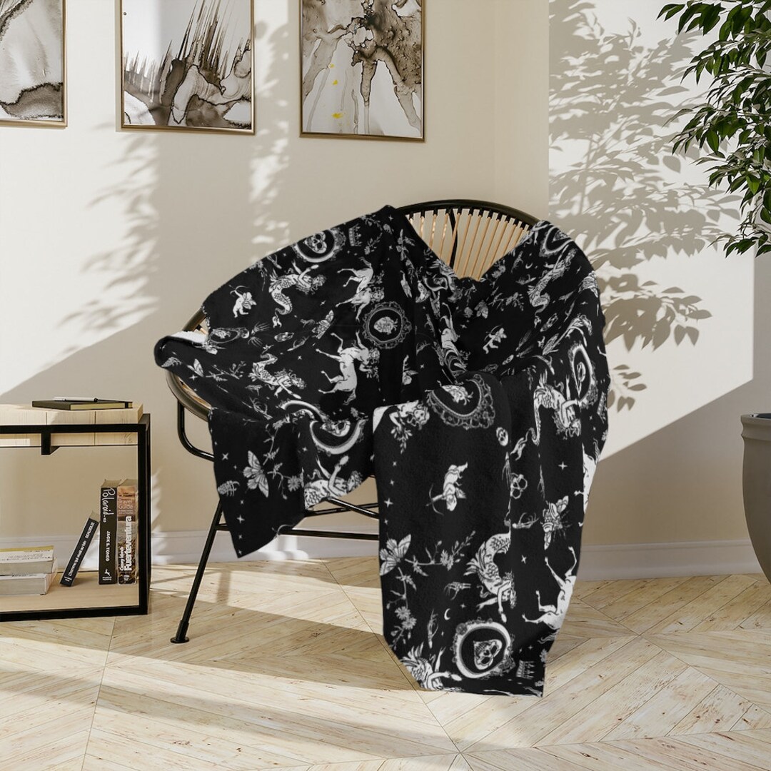 Gothic Throw Blanket Gothic Blanket Goth Throw Blanket Mermaids