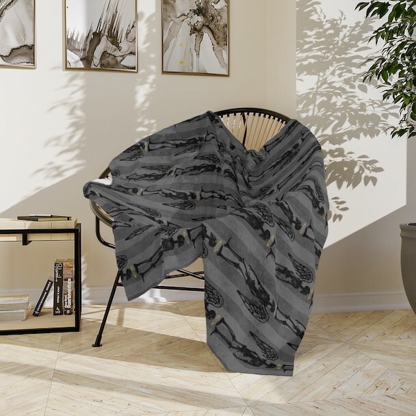 Gothic Throw Blanket Gothic Blanket Goth Throw Blanket Skeleton Angels