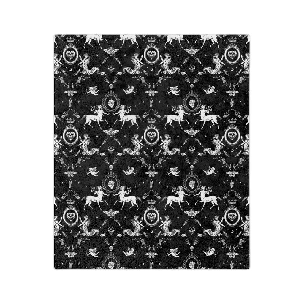 Gothic Throw Blanket Gothic Blanket Goth Throw Blanket Etsy