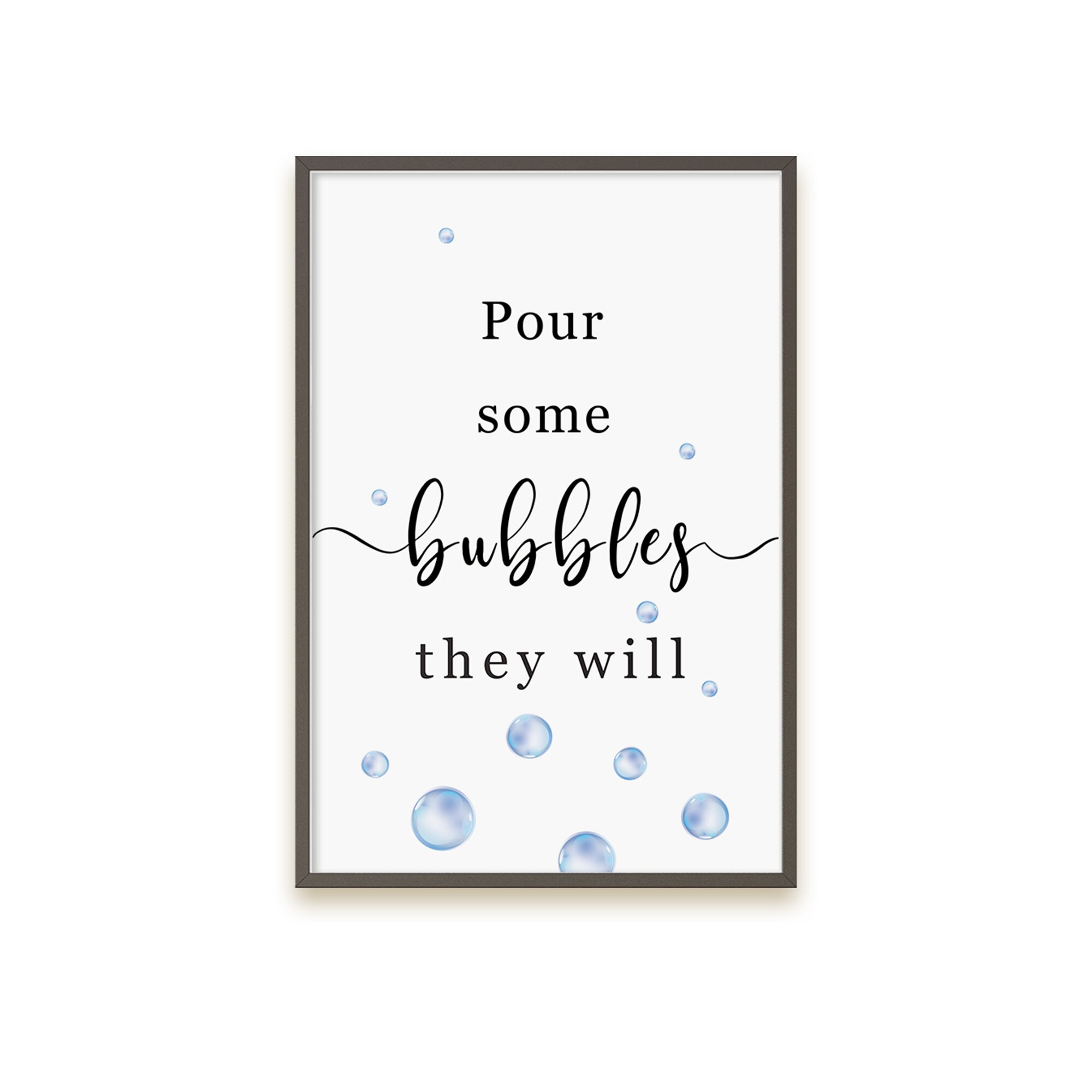 Bathroom wall art printable bubble bath wall decor | Etsy