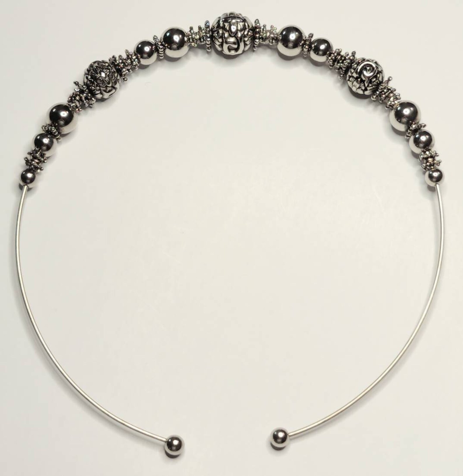 Sterling Silver Choker Beaded Necklace Mother's Day Etsy