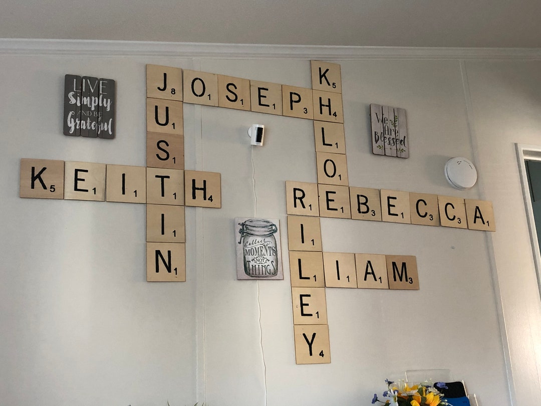 Custom 5x5 Square Scrabble Tiles With Vinyl Letters 5 to 6 - Etsy