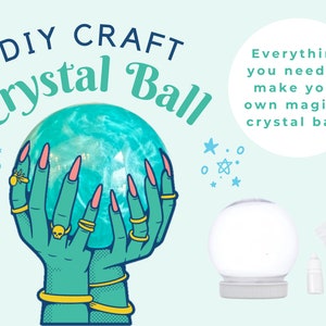 Premium Shatterproof Crystal Ball, Kids Halloween Craft | Halloween Craft Kit For Kids | Halloween Craft For Kid, Spooky Season