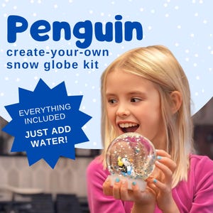Cute Penguin with Pink Hat Shatterproof Snow Globe | Fun Stocking Stuffer for Kids | Perfect Christmas Present