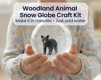 Little Bear DIY Craft | Bear Cub Snow Globe Craft Kit | 6 Year Old Boy or Girl Birthday Gift