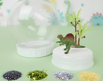 Shatterproof Spinosaurus Dinosaur Snow Globe Craft with Glitter | Snow Globes | Kids Birthday Present, Kids Who Love Dinosaurs