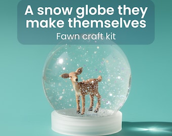 Cute Deer DIY Activity | Fawn Snow Globe Craft Kit | 6 Year Old Boy or Girl Birthday Gift