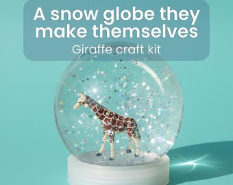 Giraffe Keepsake Craft | Snow Globe Birthday Gift for 8 Year Old | Cute Safari Animal Kit
