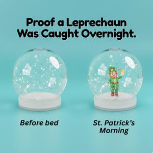 Leprechaun Trap Kit for Kids | Overnight Magic Snow Globe | St Patrick’s Day Surprise