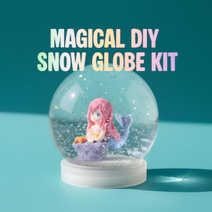 Mermaid Lover Gift - DIY Glitter Snow Globe Craft Kit | Sparkling Undersea Gift for Kids | Magical Ocean Keepsake Globe