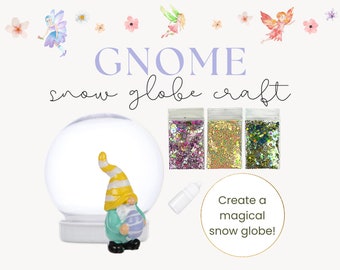 Easter Egg Shatterproof Gnome Snow Globe Craft | Snow Globe | Easter Craft & Activity Kit For Kids, Easter Gnome Gift, Spring Gnome Gift