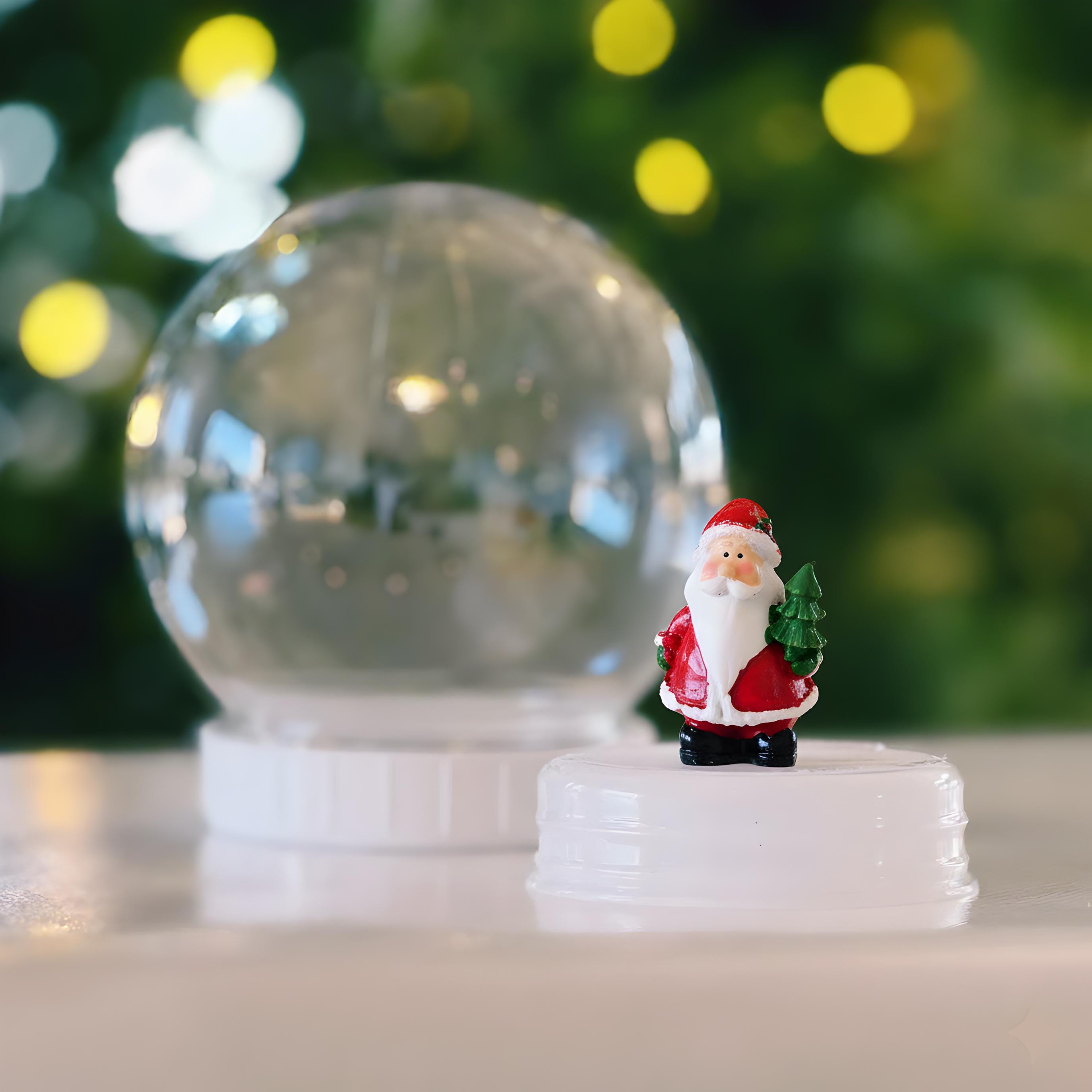 Shatterproof Santa Clause Snow Globe Kit with Glitter Packets And…