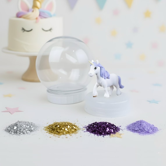 Unicorn Shatterproof Snow Globe Craft Kit For Kids | Unicorn Birthday Party Favor | Unicorn Gift, Unicorn Birthday Present