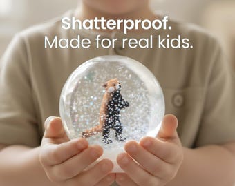 Cute Zoo Craft for Kids | Red Panda Snow Globe Kit | 5 Year Old Boy or Girl Birthday Gift