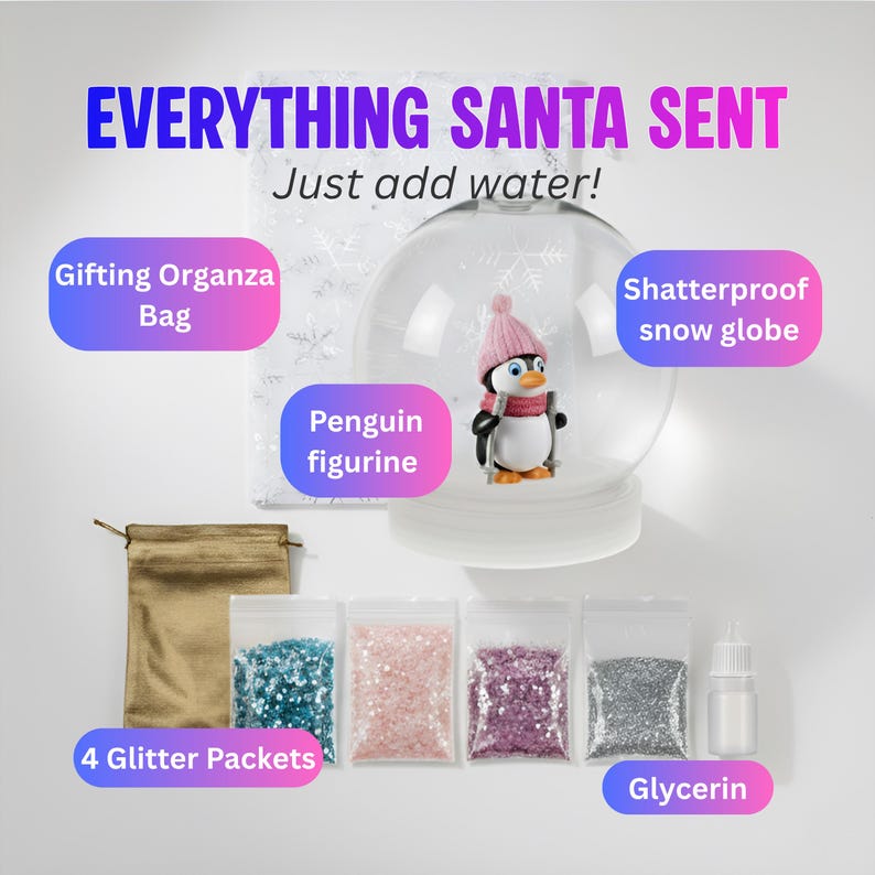 Christmas Morning Activity - DIY Snow Globe Kit | Magical Holiday Craft ...