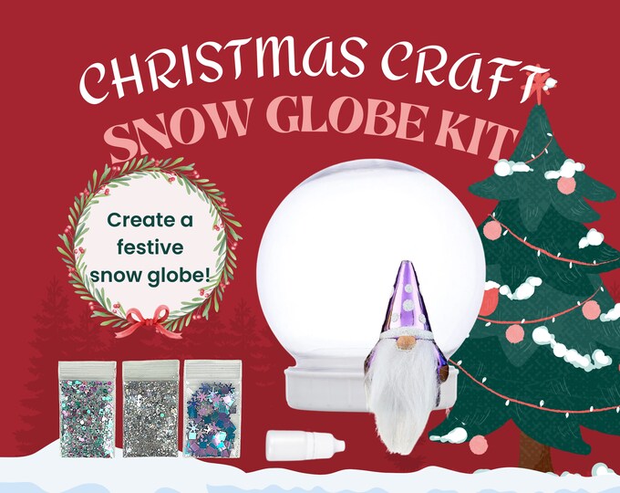 Extralarge Make Your Own Snow Globe Kit With Beautiful Hand Turned