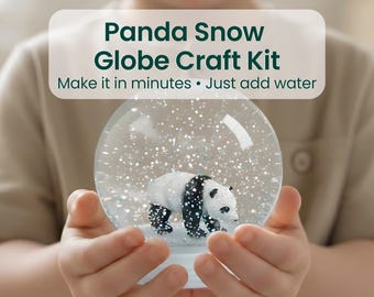 Cute Panda Craft for Kids | Panda Snow Globe Kit | 5 Year Old Boy or Girl Birthday Gift
