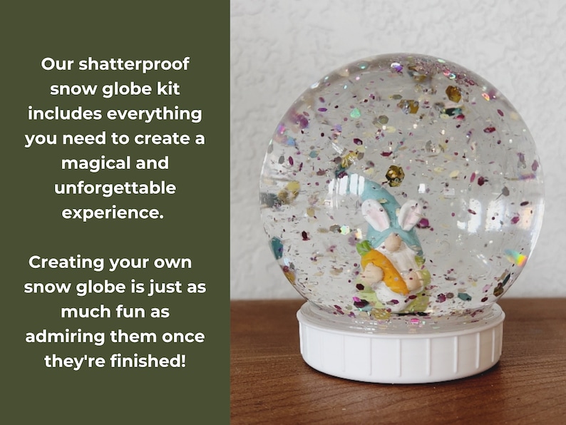 Snowy Owl Woodland Shatterproof Snow Globe Craft Kit for Kids Etsy