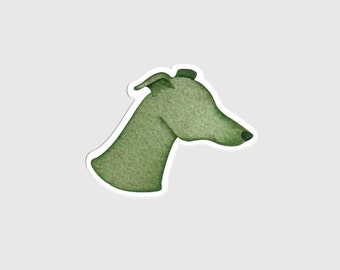 Watercolor Greyhound Silhouette Sticker