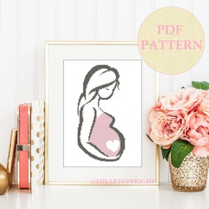 Mother To Be Mother&#39;s Day Cross-stitch Pattern PDF