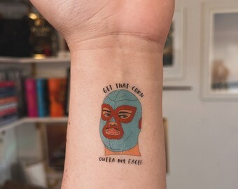 Nacho Libre Temporary Tattoo / Party Favor / Party Idea / Girls Trip