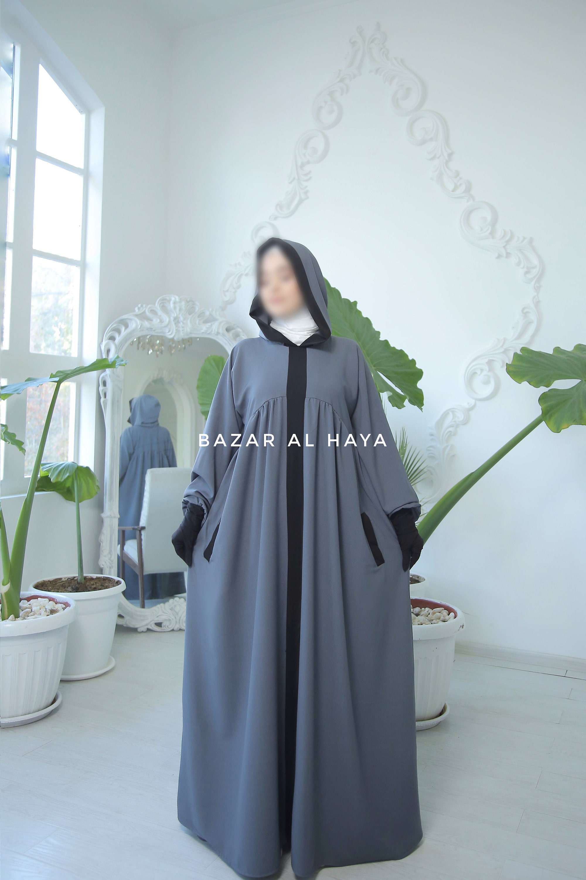 Hooded abaya deals