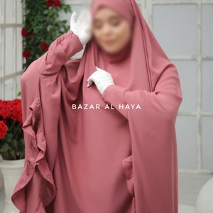 Ibadah Raspberry Pink Two-piece Jilbab with Skirt, Haj, Umrah Garment & Prayer Set image 3