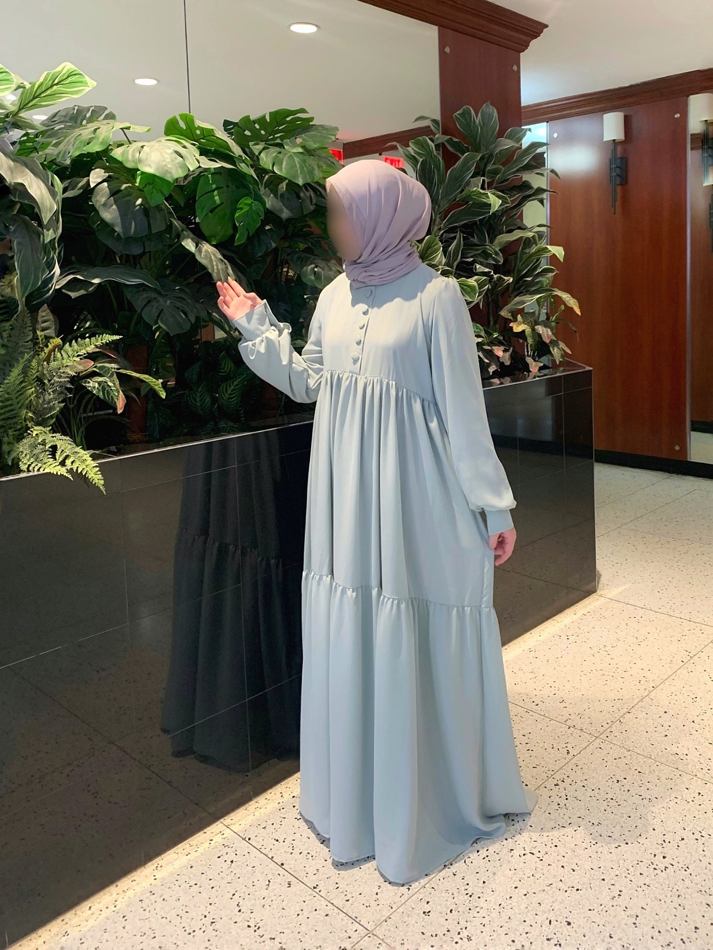 Mint Saha Abaya Burqa Niqab Khimar Jilbab Full Length Abaya pic photo
