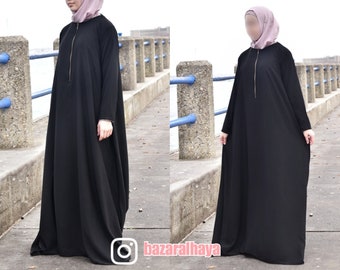 Maxi Abaya Intisar Long Black Abaya Burqa Niqab Khimar Jilbab Full Length Abaya Khimar Maxi Long Dress Premium Modest Muslim Scarves Jilbab
